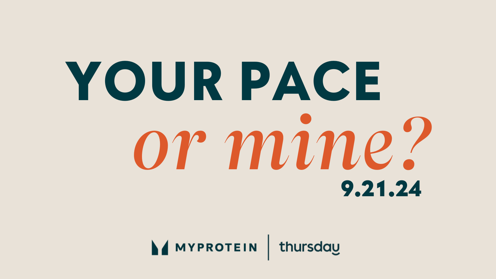 Saturday | Your Pace or Mine? x Myprotein | Pier 34 at Hudson River Park