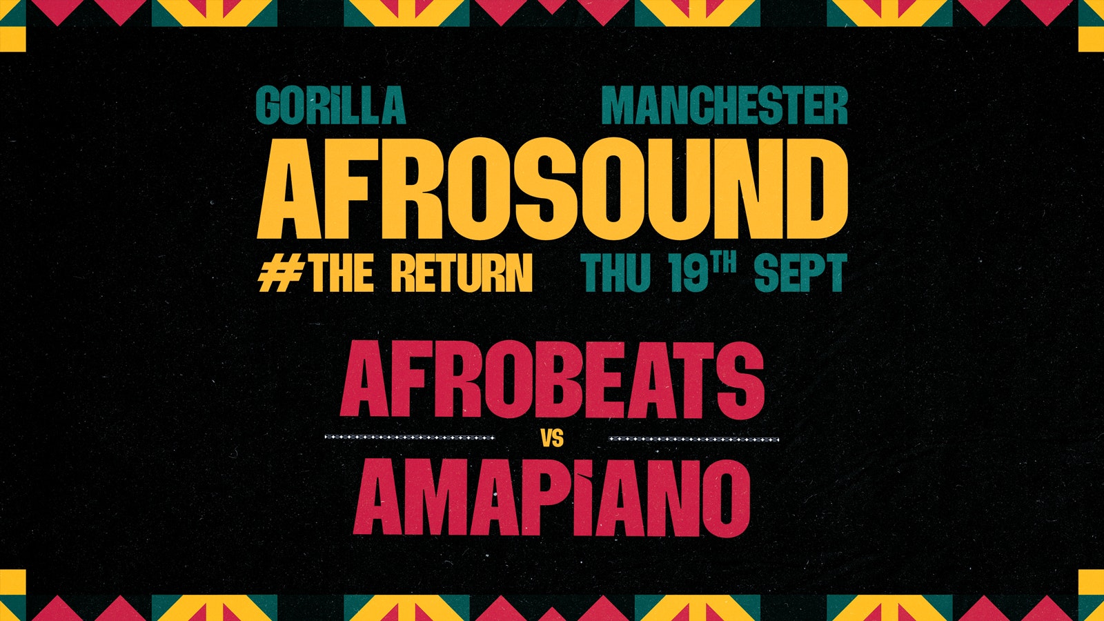 FINAL TICKETS FOR TONIGHT 💚 AfroSound #THERETURN 🌍 // EVERY OTHER THURSDAY AT GORILLA