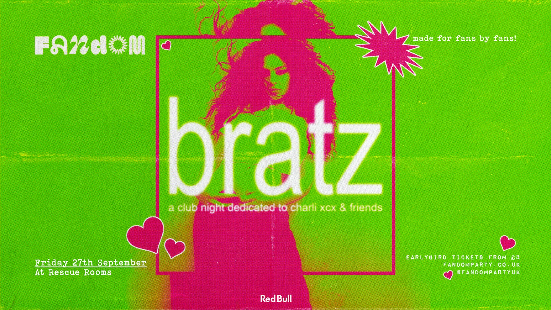 Bratz: a Charli XCX & friends club night 💚 Fandom at Rescue Rooms, Nottingham