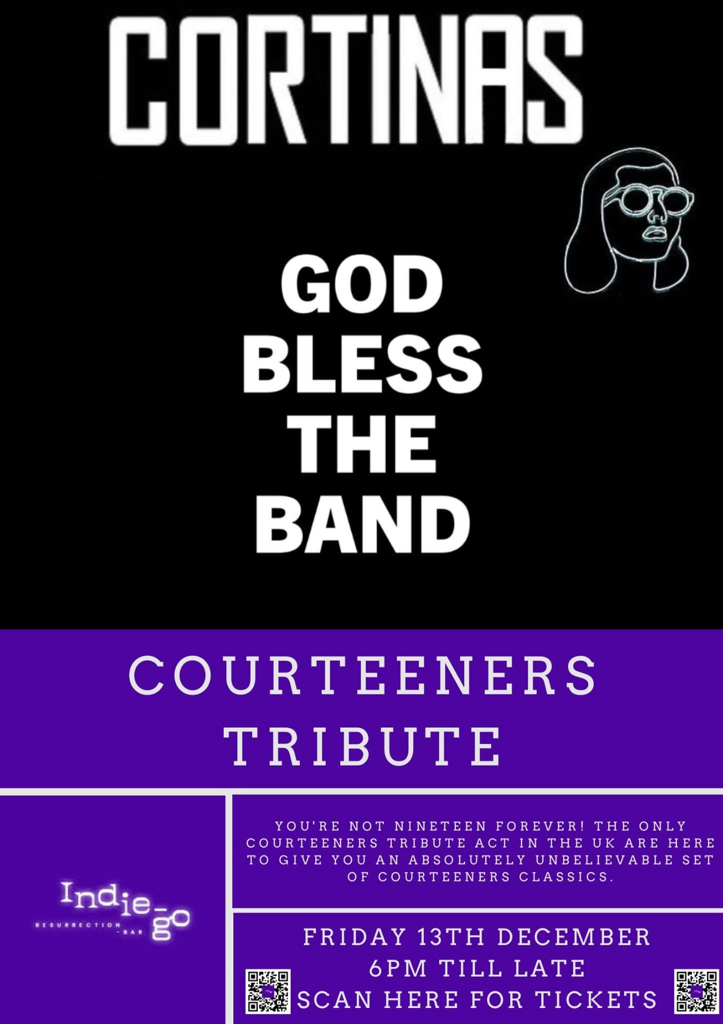 Indie-Go Resurrection presents, CORTINAS (A TRIBUTE TO THE COURTEENERS!