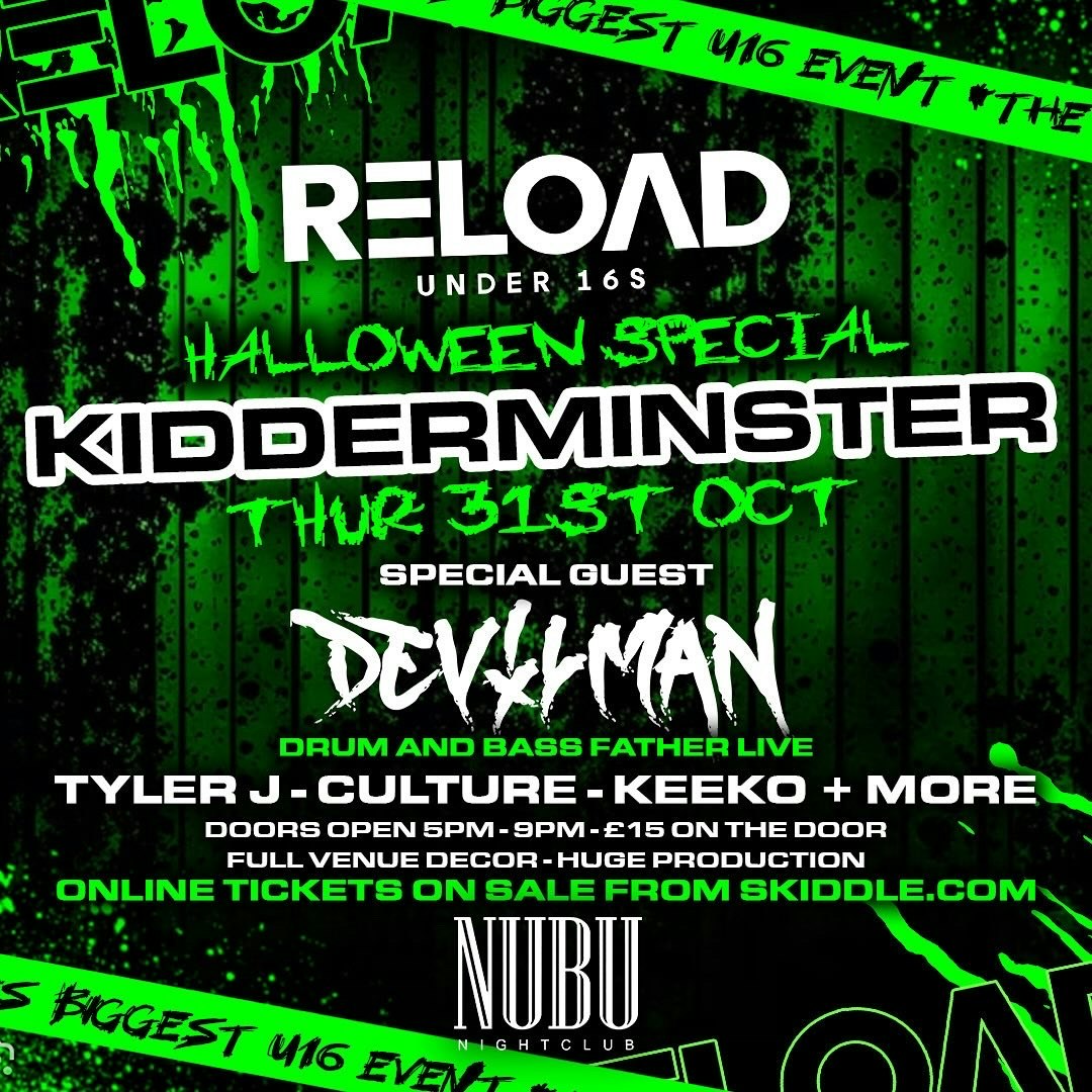 Reload Under 16s Kidderminster – Halloween Special