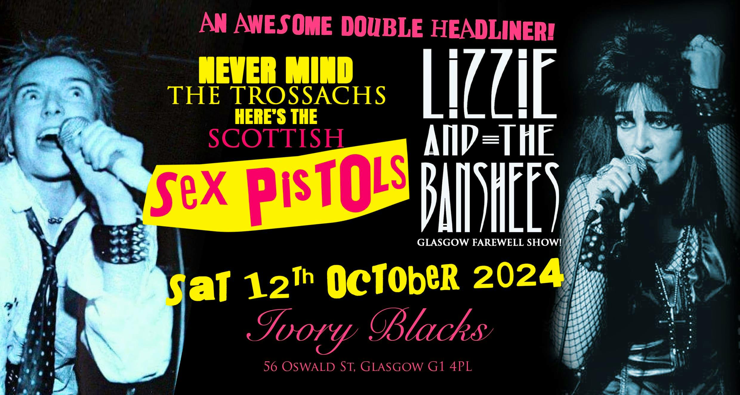 THE SCOTTISH SEX PISTOLS LIZZIE THE BANSHEES Flag  