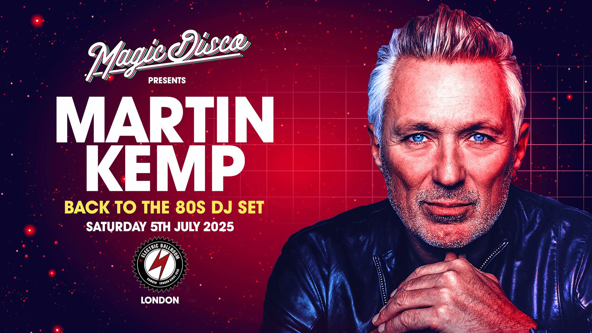 Martin Kemp Live DJ set – Back to the 80’s – London