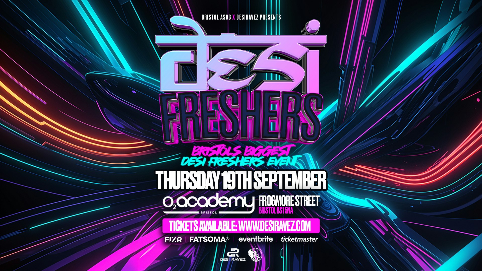 Desi Freshers Party – Thursday 19th September @o2 academy Bristol