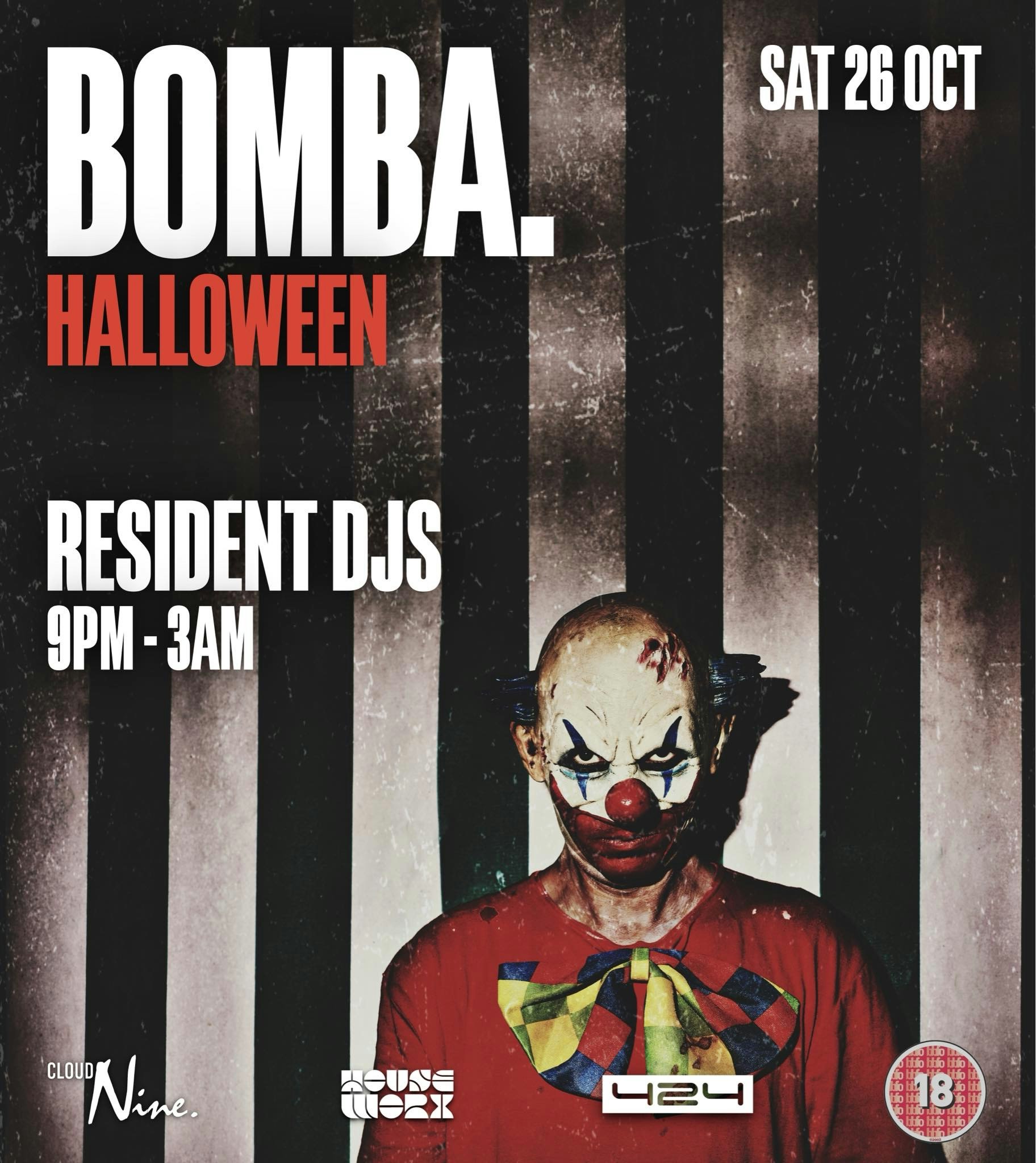 HAUNTED HOUSE PARTY – BOMBA – SAT 26 OCT – EXETER