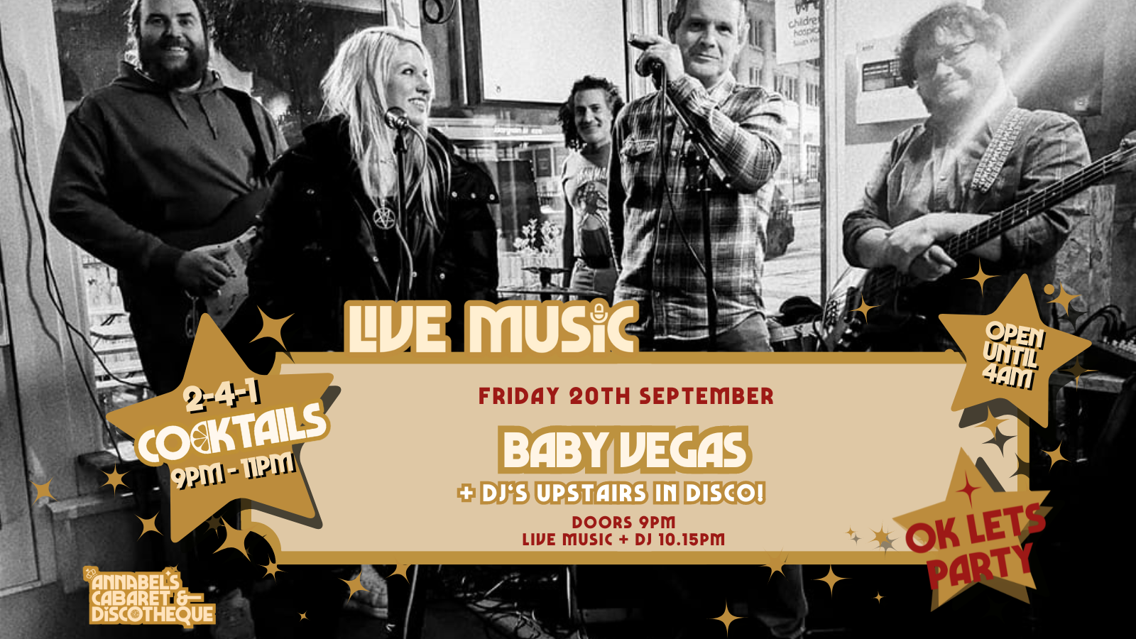 Live Music: BABY VEGAS // Annabel’s Cabaret & Discotheque