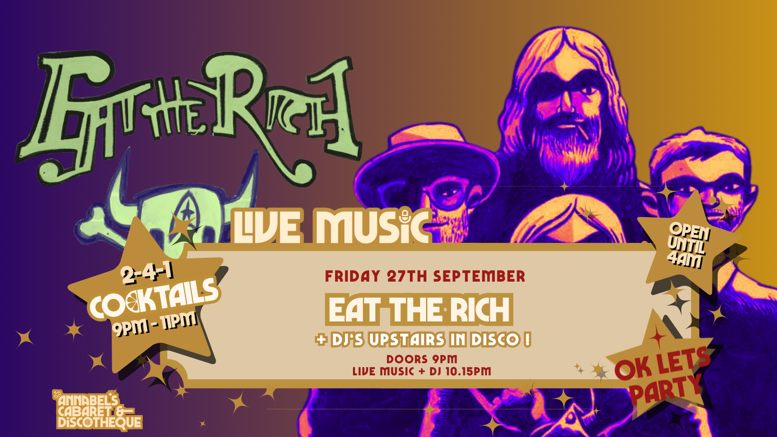 Live Music: EAT THE RICH // Annabel’s Cabaret & Discotheque