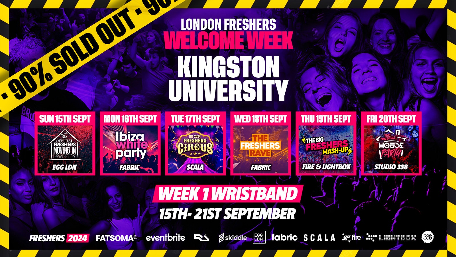 Kingston University – London Freshers Week 2024 – [Welcome Week] – ON SALE NOW ⚠️