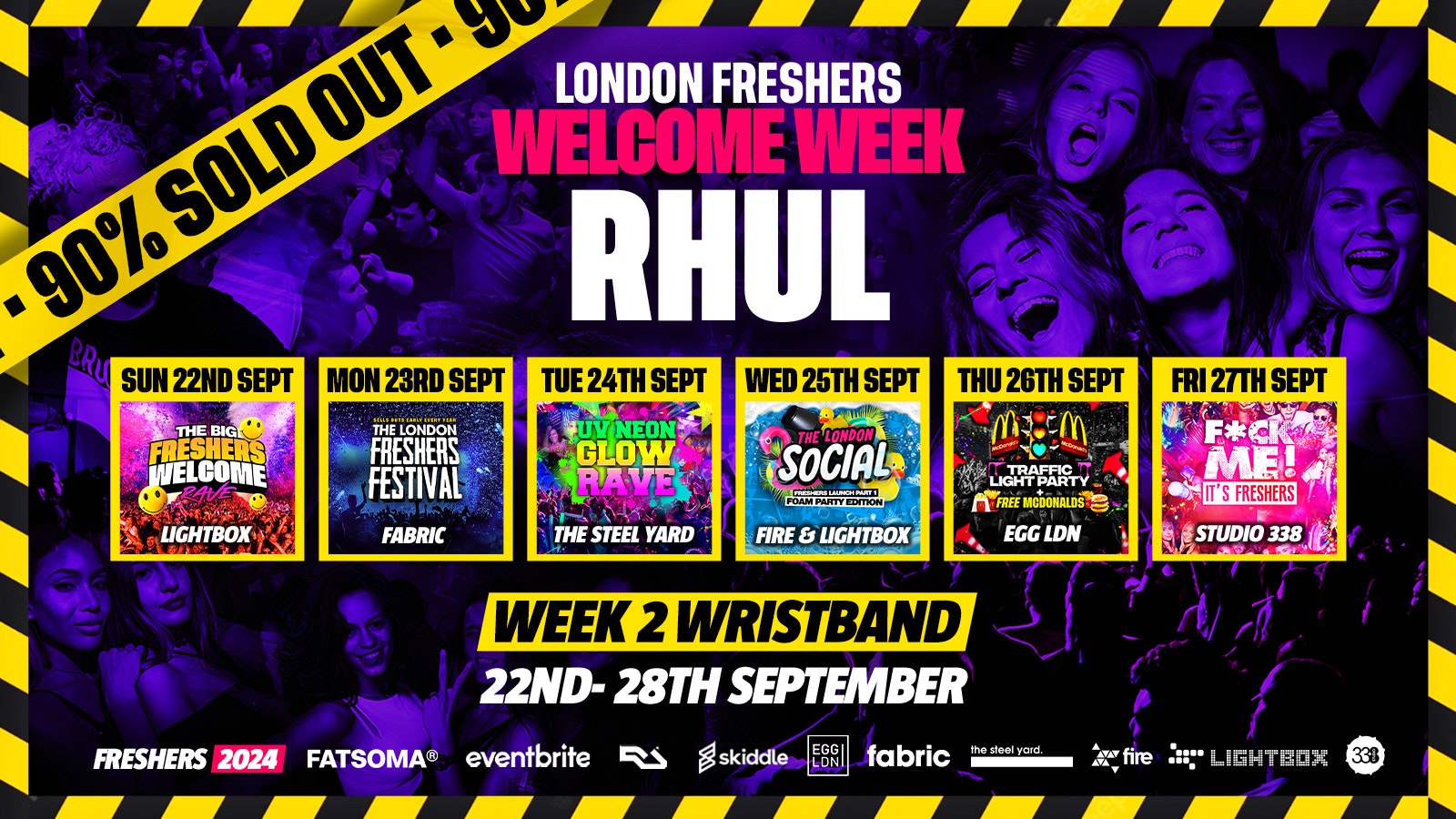 Royal Holloway, University of London (RHUL) – London Freshers Week 2024 – [Welcome Week] UNIVERSITY COLLEGE LONDON (UCL) FRESHERS WRISTBAND – LAST 50 WRISTBANDS 🚨