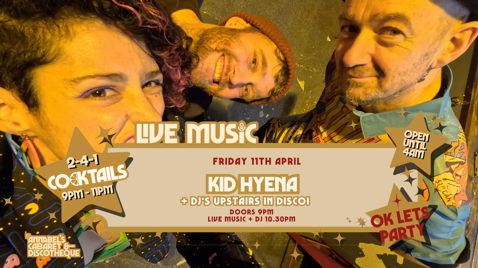 Live Music: KID HYENA // Annabels Cabaret and Discotheque