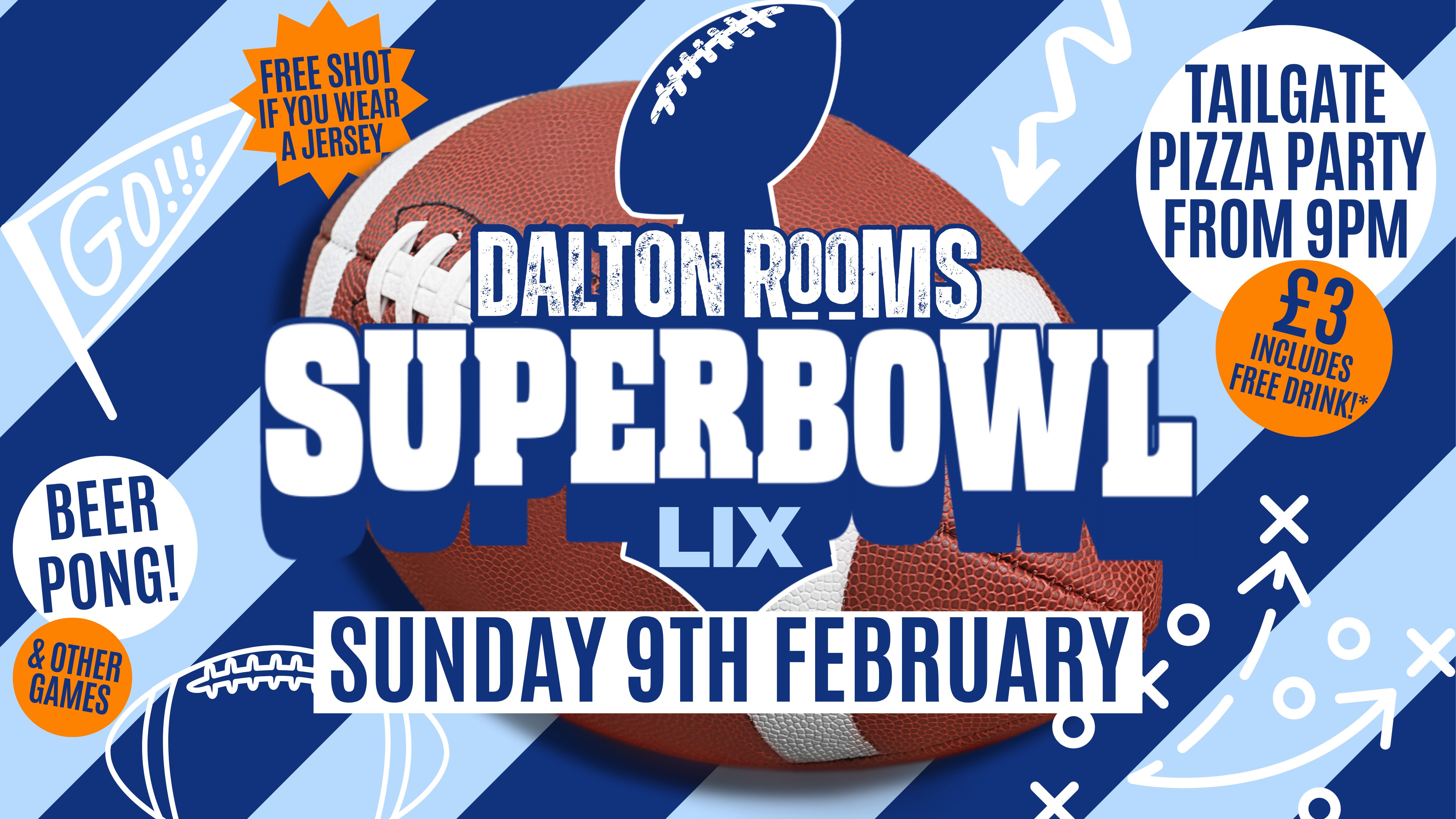 🏈 Super Bowl LIX Watch party at Dalton Rooms 🏈 at Dalton Rooms