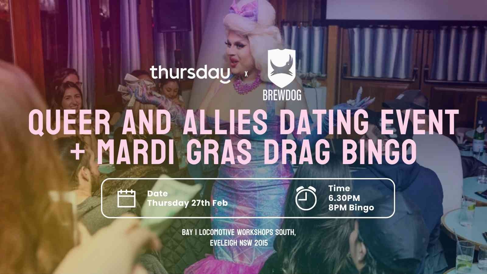 Thursday | 🏳️‍🌈 Queer & Allies Dating + Drag Bingo | Brewdog