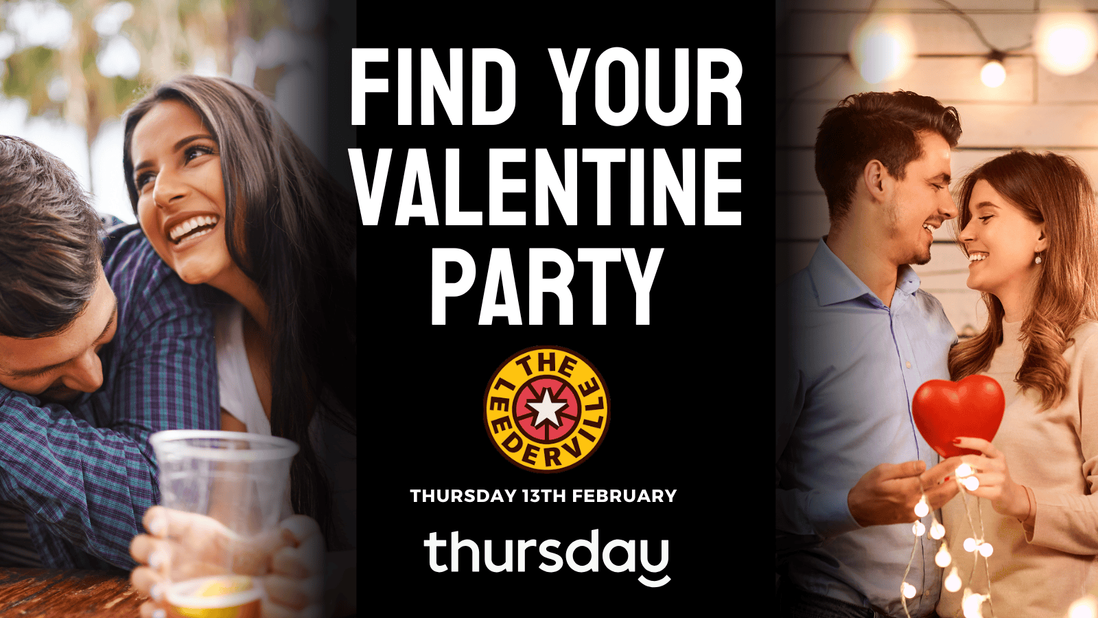 Thursday | The Leederville- FIND YOUR VALENTINE PARTY- 500 singles | Leederville