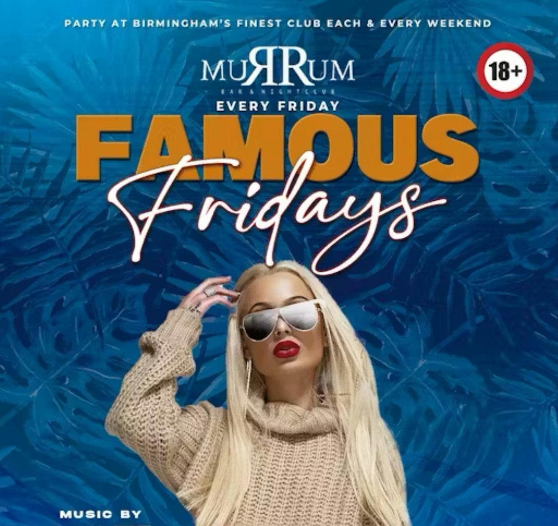 FAMOUS FRIDAYS 🔥-⭐️ 2-4-1 Drinks ⭐️ – Birmingham’s Hottest Friday 😈 @ RUMRUM ARCADIAN