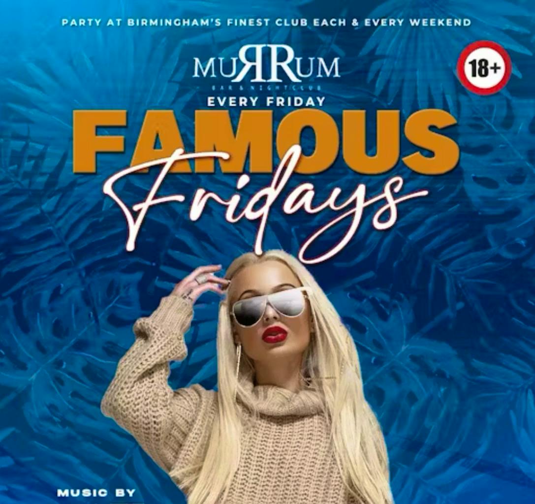 FAMOUS FRIDAYS 🔥-⭐️ 2-4-1 Drinks ⭐️ – Birmingham’s Hottest Friday 😈 @ RUMRUM ARCADIAN