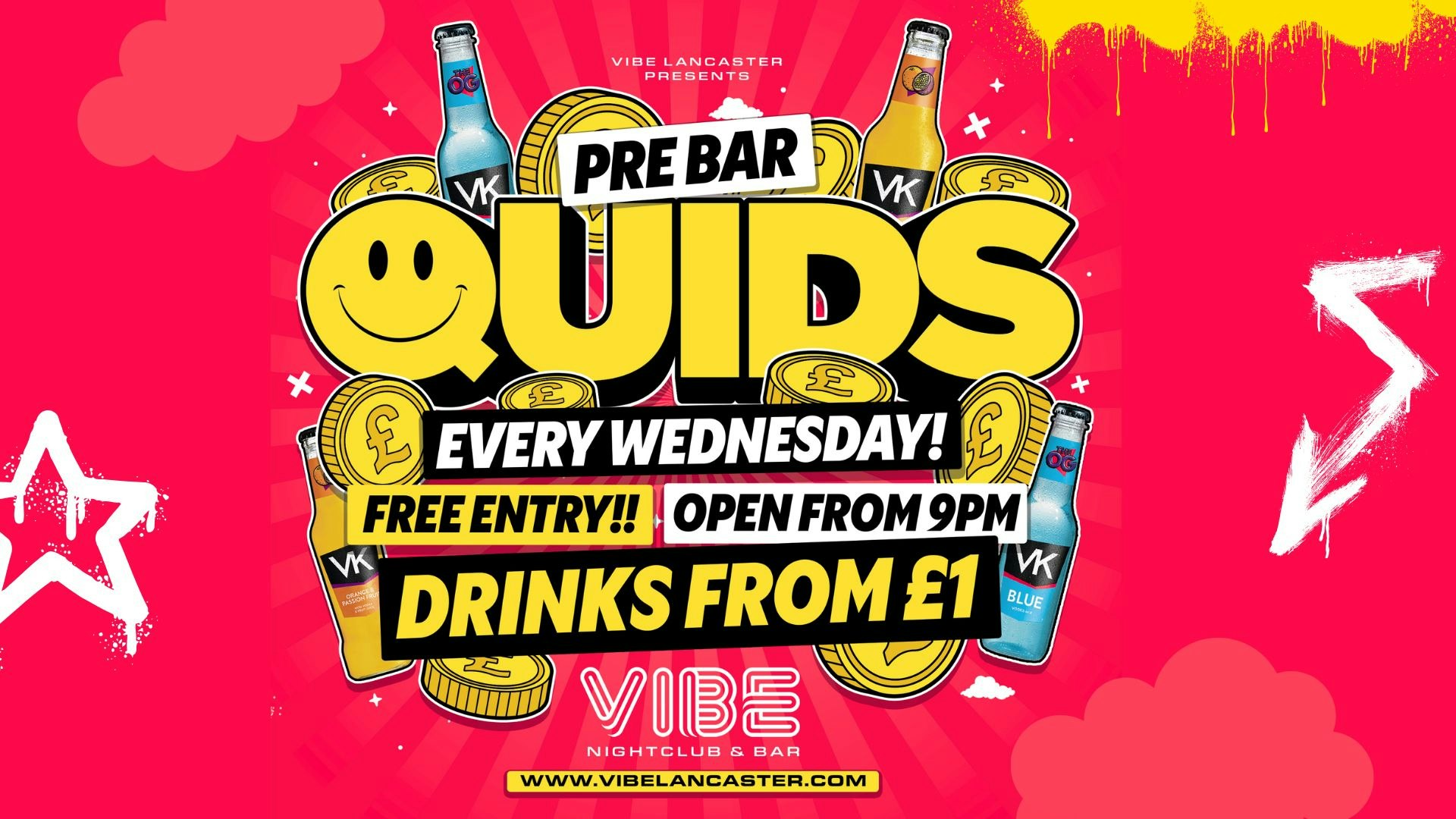 Quids Pre-Bar – Every Wednesday from 9pm