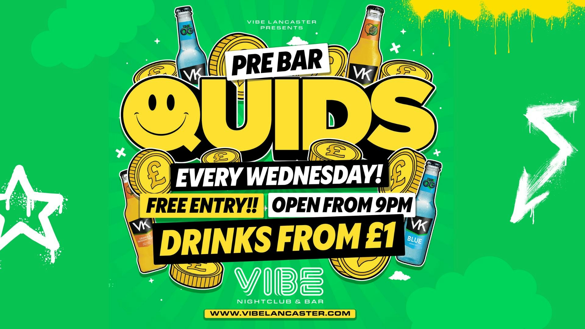 Quids Pre-Bar – Every Wednesday from 9pm