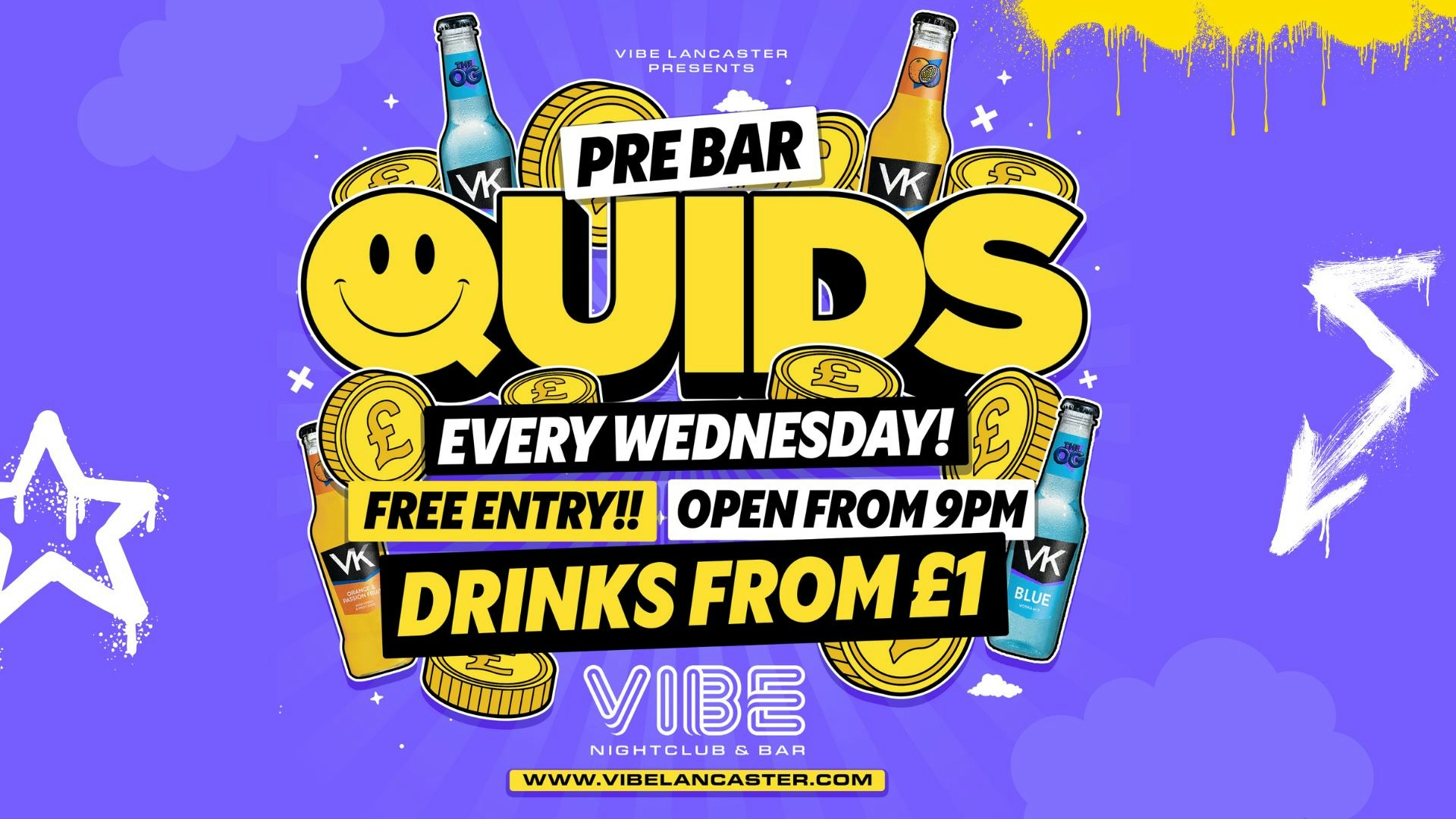 Quids Pre-Bar – Every Wednesday from 9pm