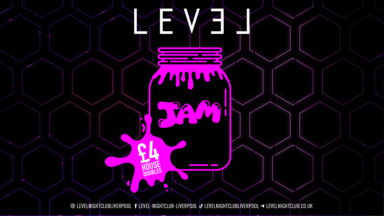 JAM FRIDAYS – £4 DOUBLES ALL NIGHT