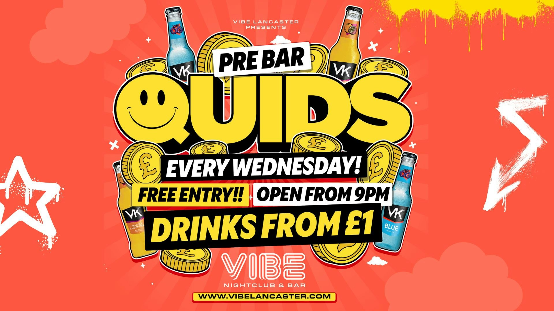 Quids Pre-Bar – Every Wednesday from 9pm