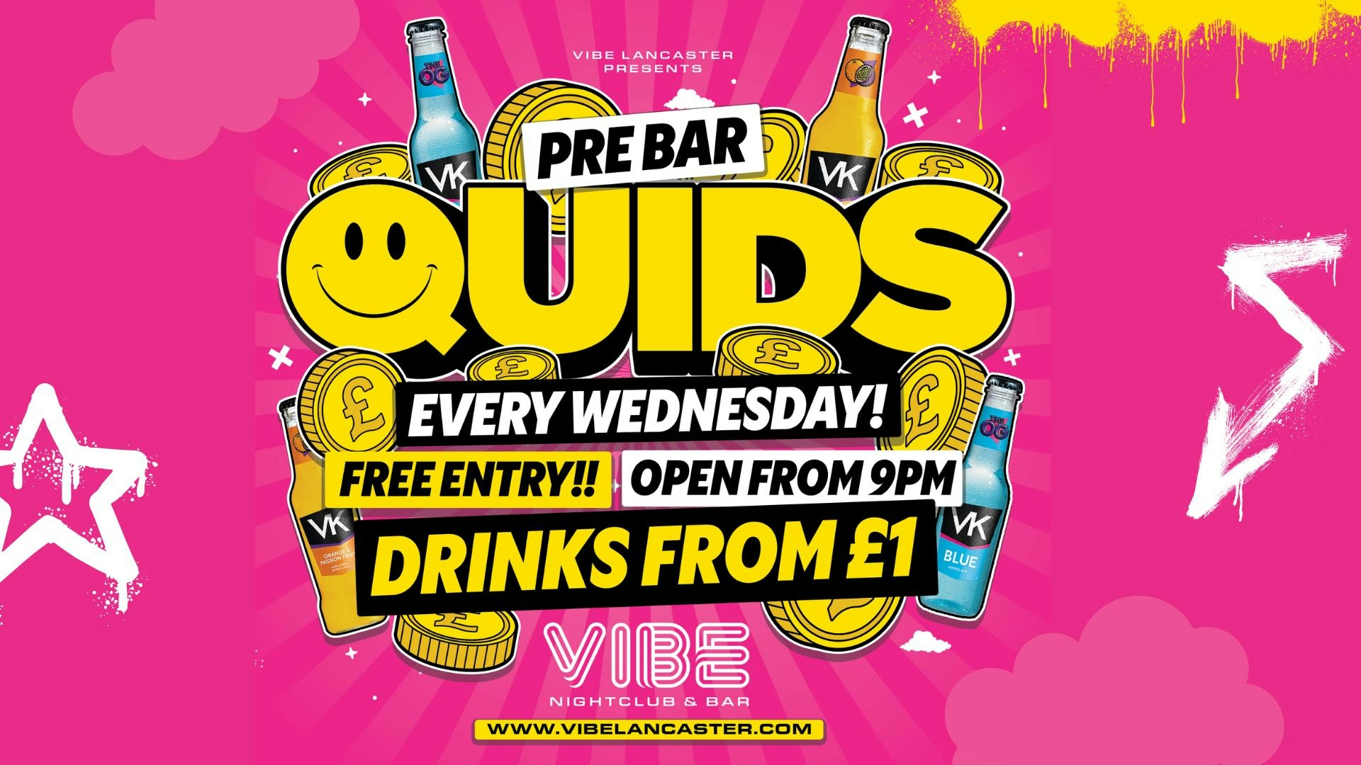 Quids Pre-Bar – Every Wednesday from 9pm