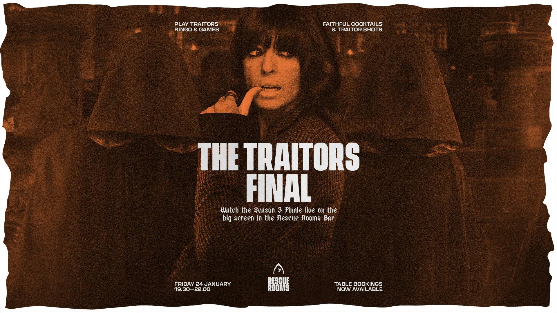 The Traitors Final 🏰 Viewing Party — Rescue Rooms, Nottingham