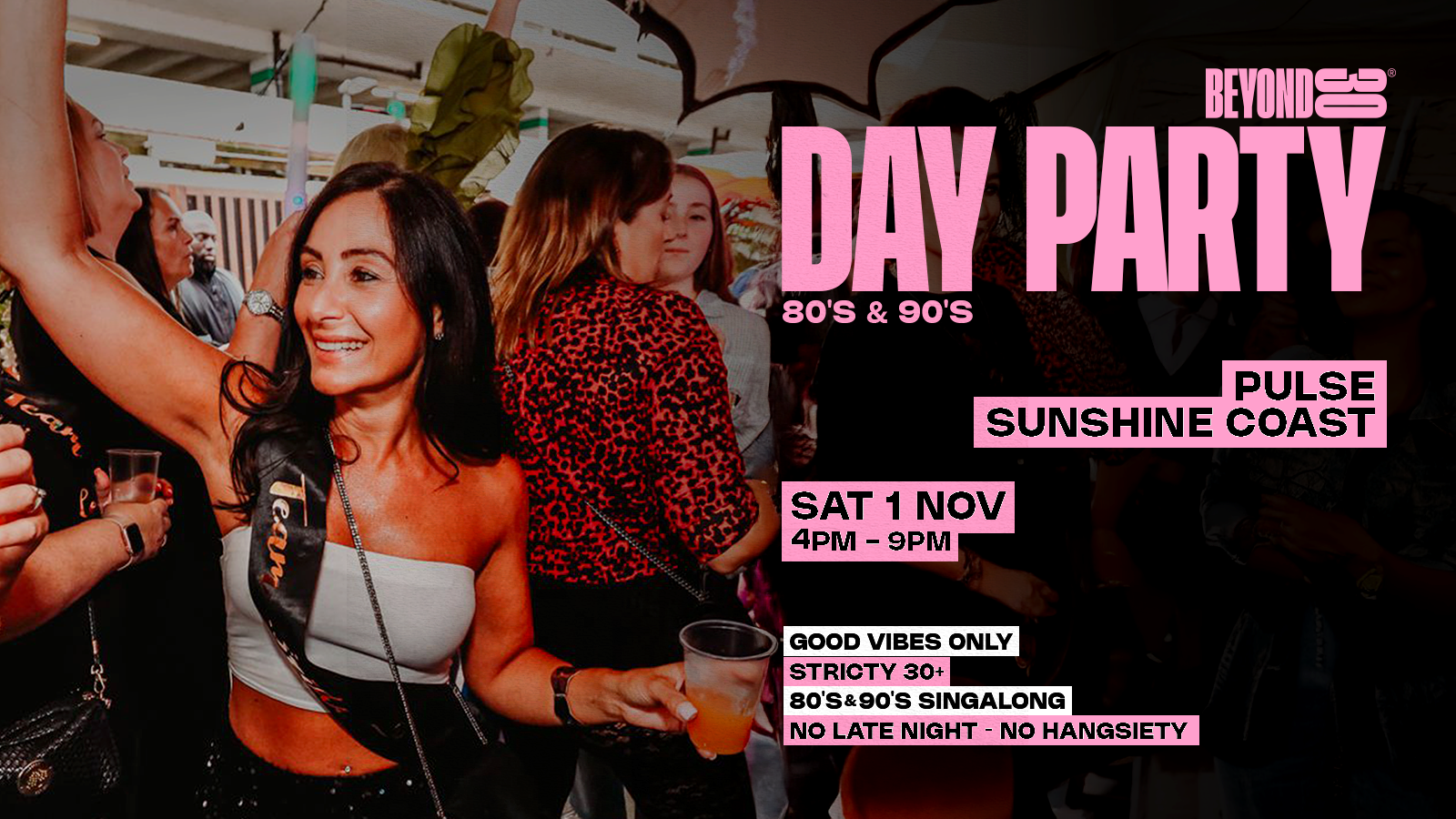80s & 90s Over 30 Daytime Clubbing – SUNSHINE COAST 🕺🏽