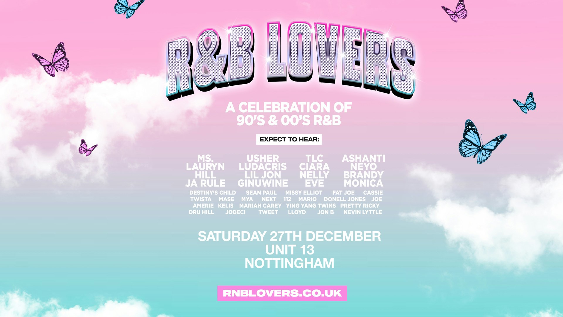 R&B Lovers – Saturday 27th December – Unit 13 Nottingham [TICKETS ON SALE NOW!]