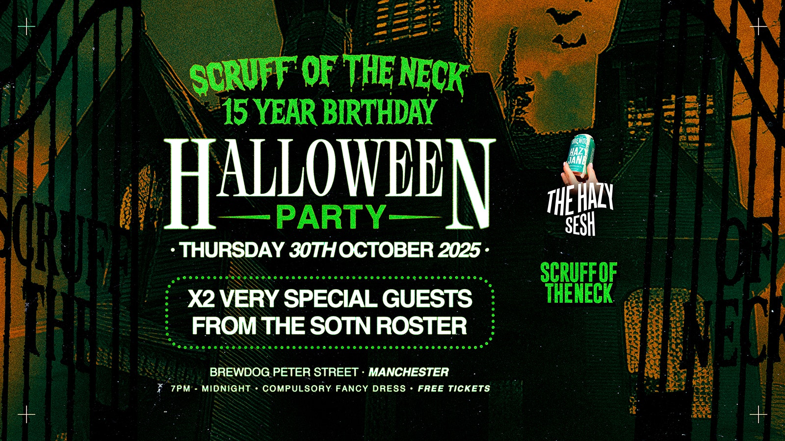 Scruff of the Neck’s 15 Year Birthday: Halloween Party | BrewDog, Peter Street