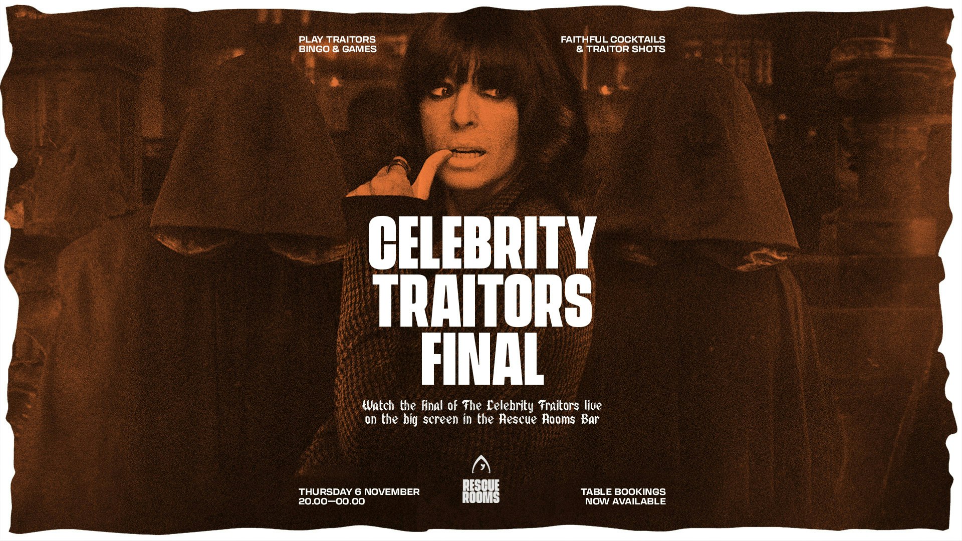 The Celebrity Traitors Final 🏰 Viewing Party — Rescue Rooms, Nottingham