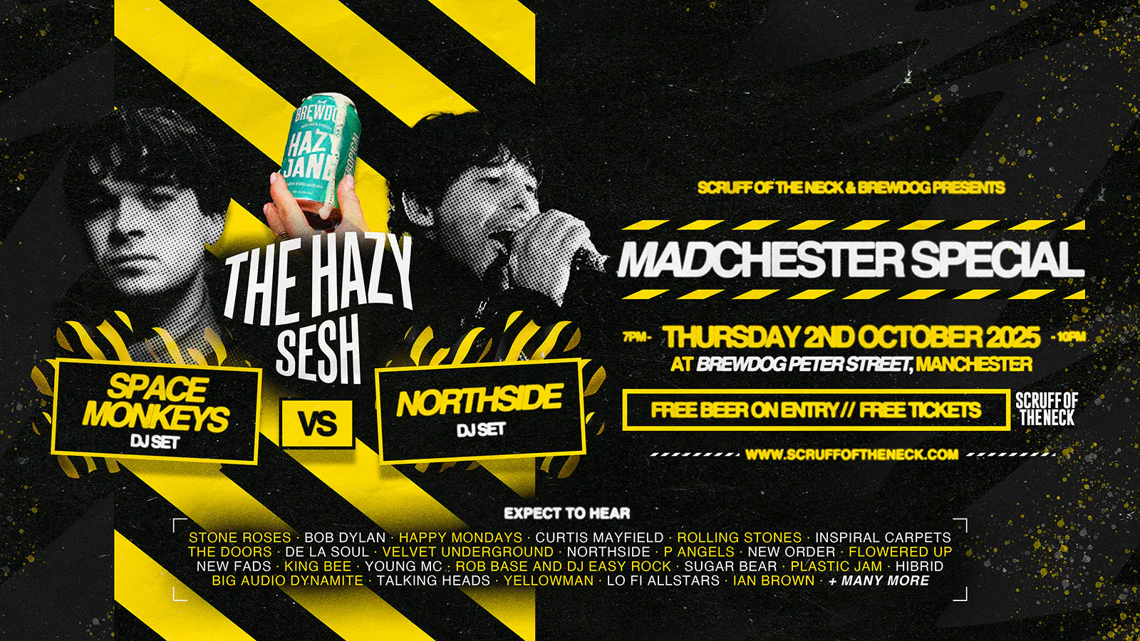 Hazy Jane Presents: NORTHSIDE VS SPACE MONKEYS DJ Set | BrewDog ...