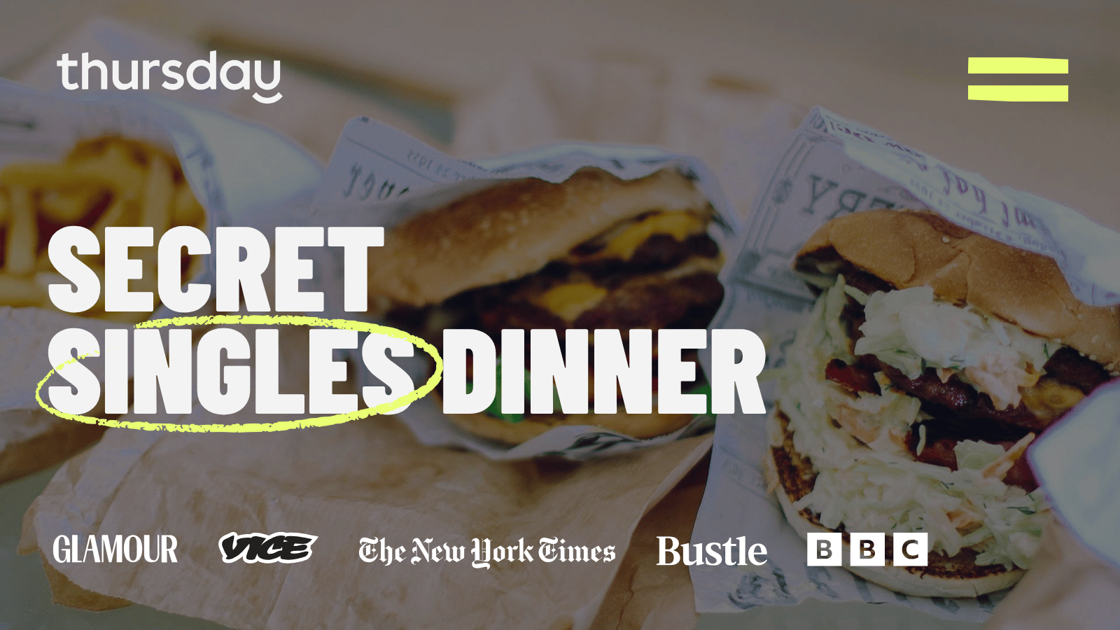 Thursday Dinner | Secret Singles Dinner (18-23s) | Southbank