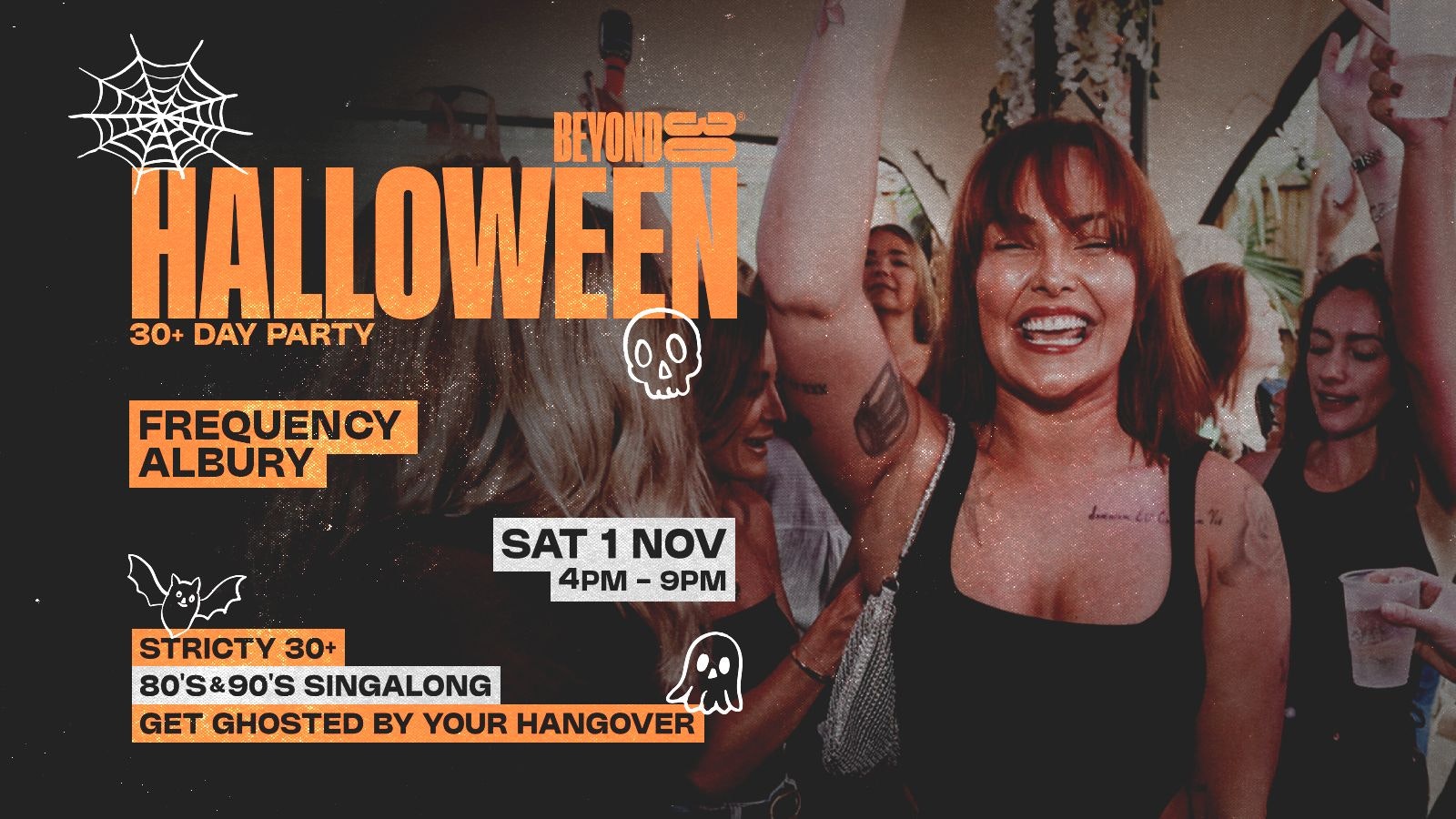 OVER 30’s HALLOWEEN DAYTIME CLUBBING : ALBURY 🎃