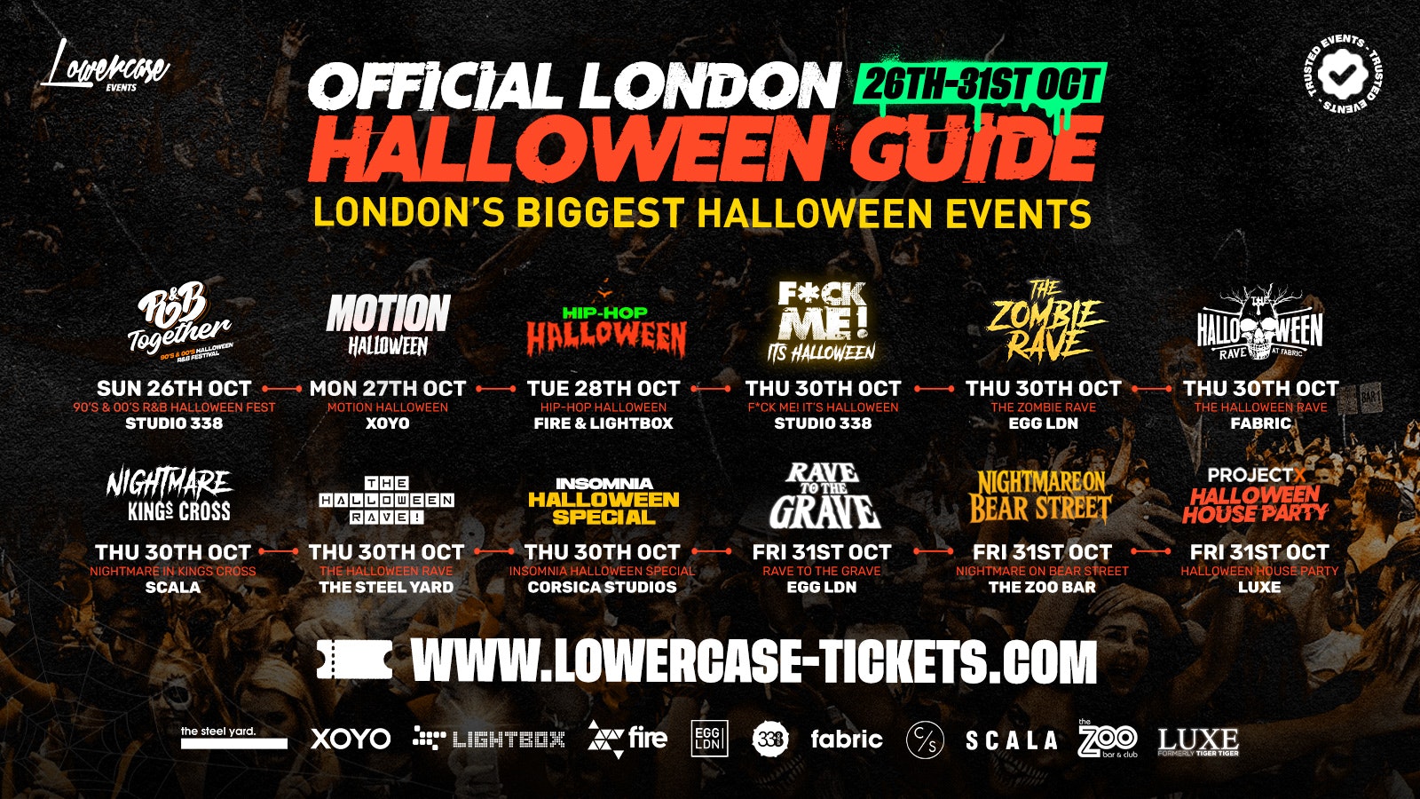 The London Halloween Guide : UAL – University of the Arts London – London Freshers Week 2025