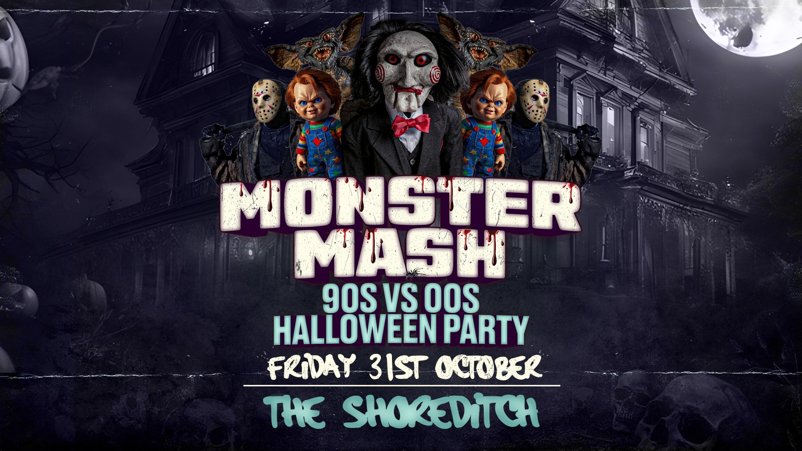 The Monster Mash 👻 The 90’s vs 00’s Halloween Party at The Shoreditch