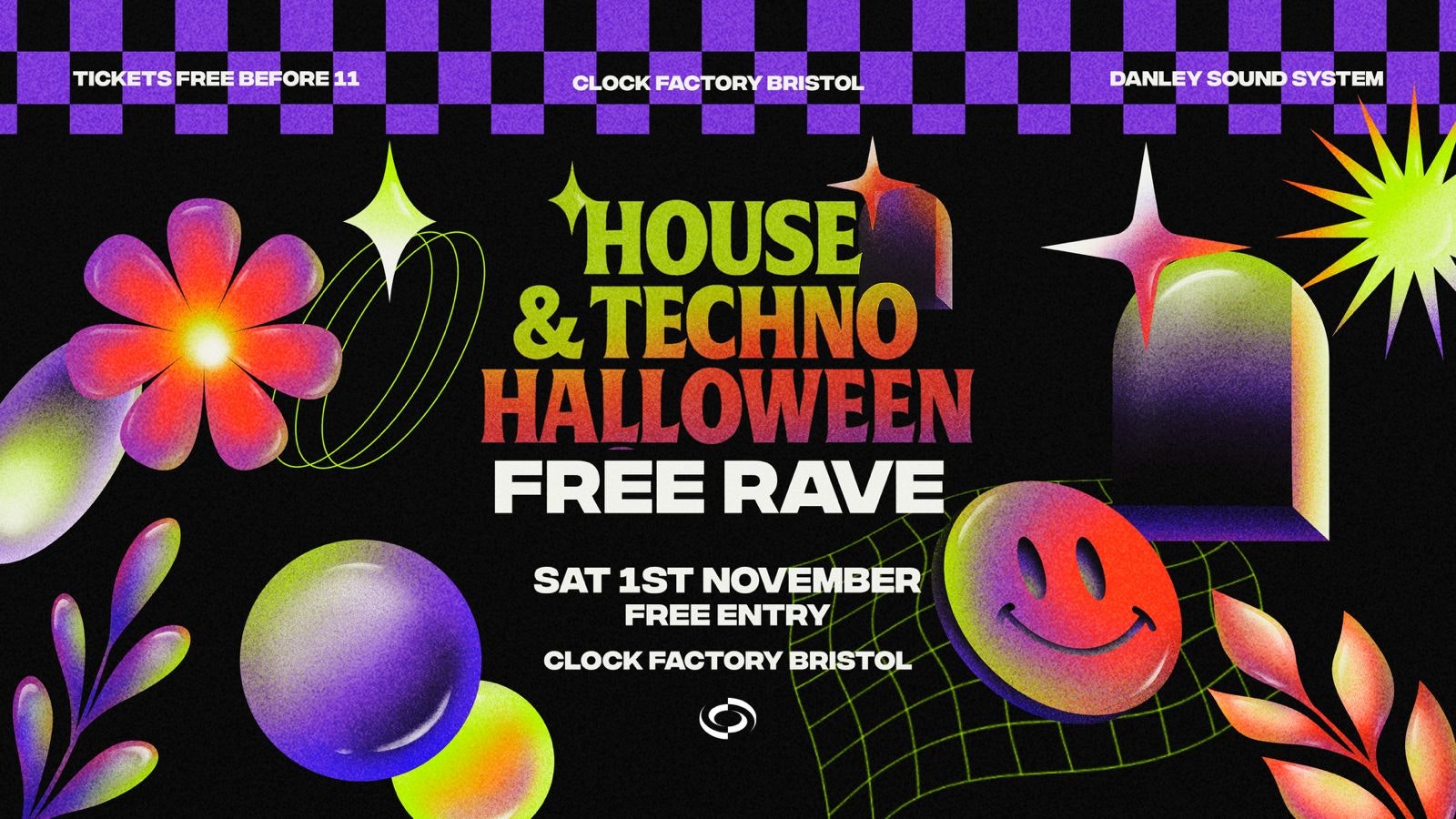 House & Techno Halloween FREE Rave • Bristol