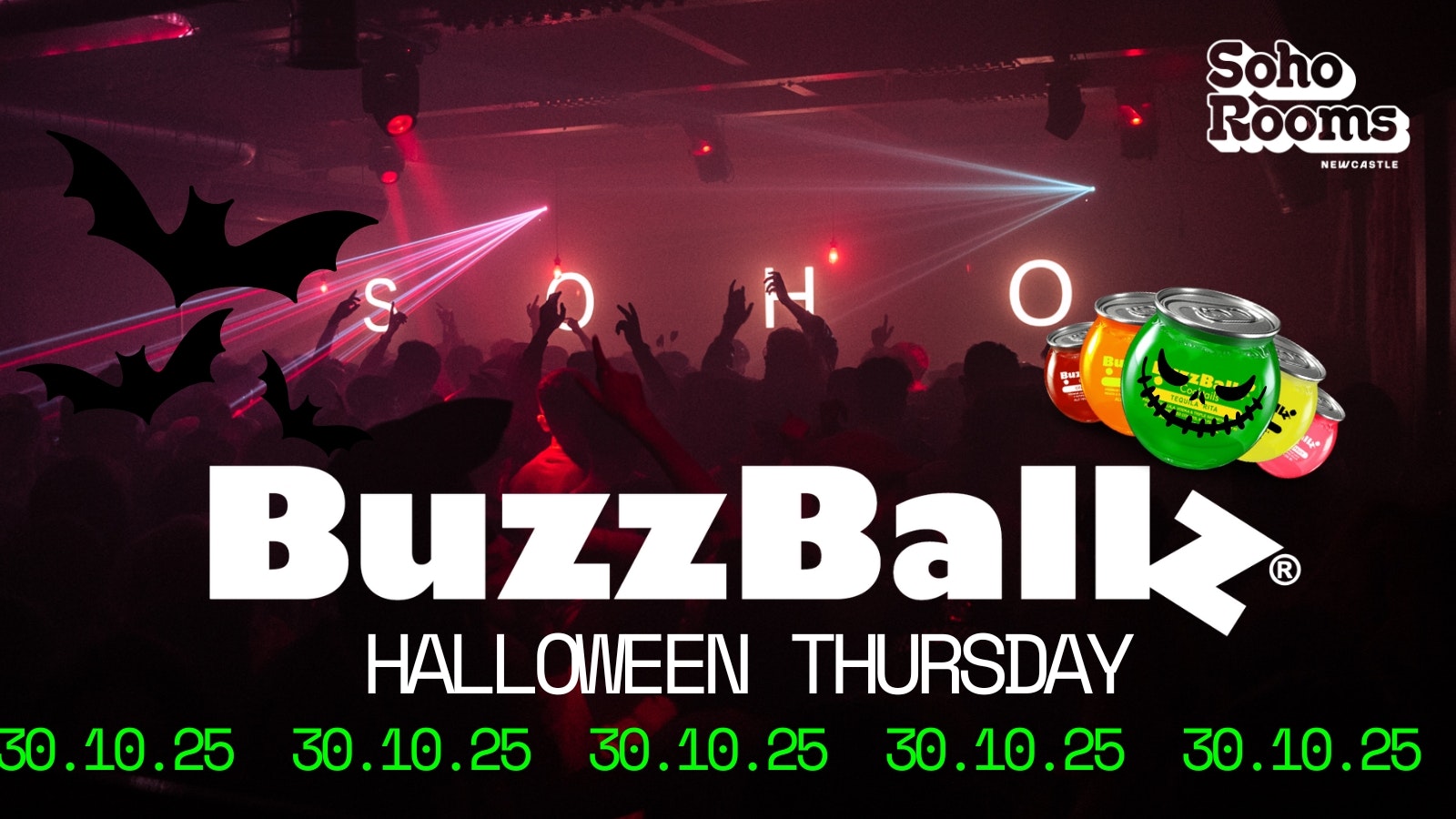 Halloween Thursday | Thursday 30th October | Soho Rooms Newcastle