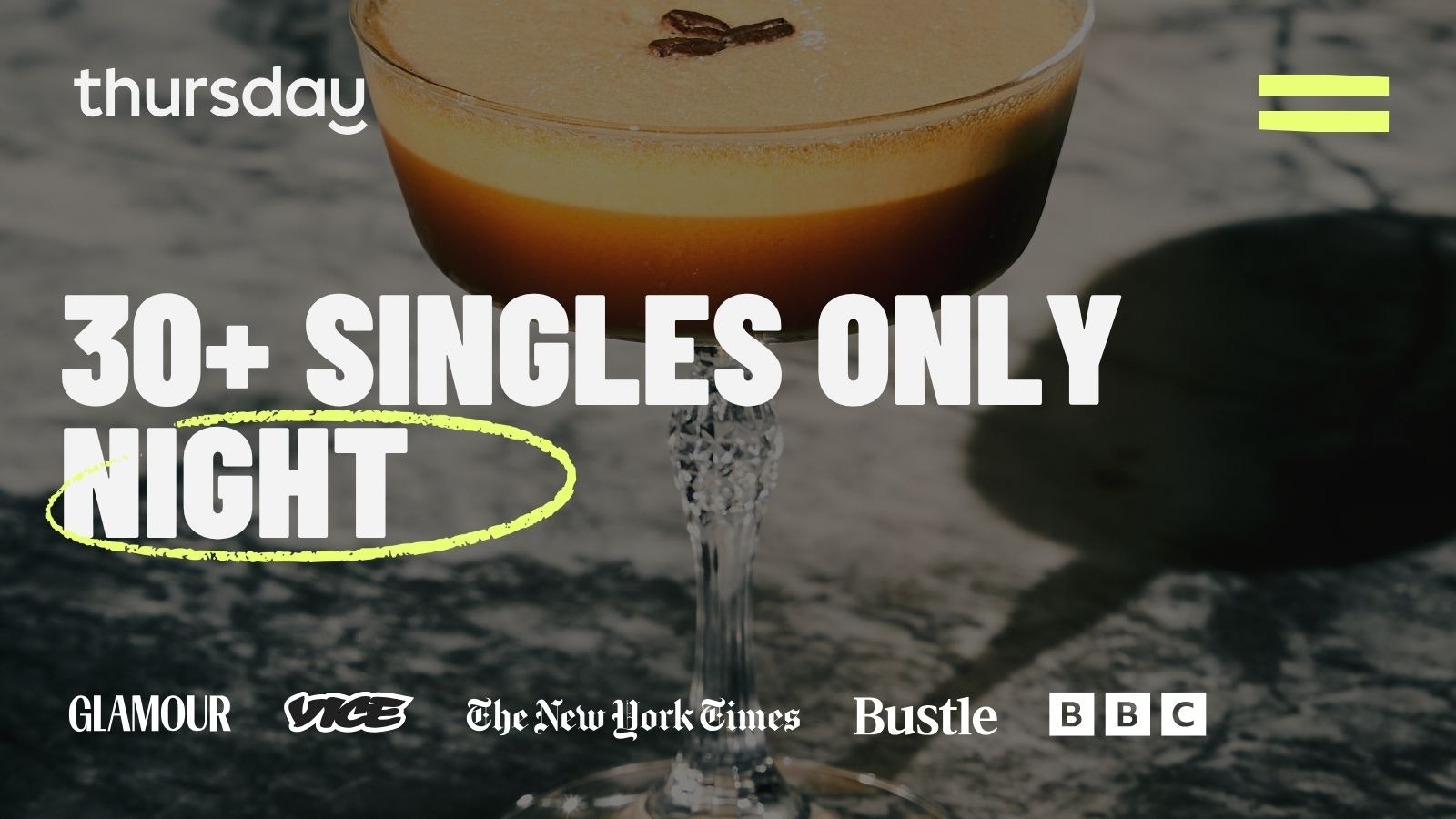 Thursday | 30+ Singles Night | Cabal Bar