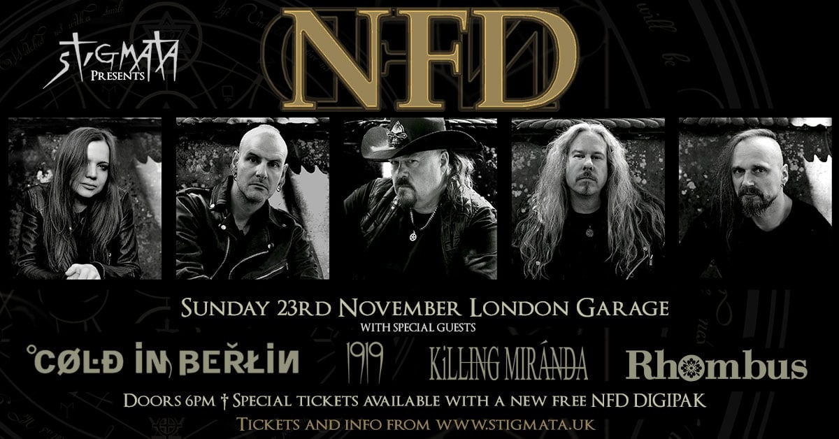 NFD plus Special Guests: COLD IN BERLIN + 1919 + KILLING MIRANDA & RHOMBUS