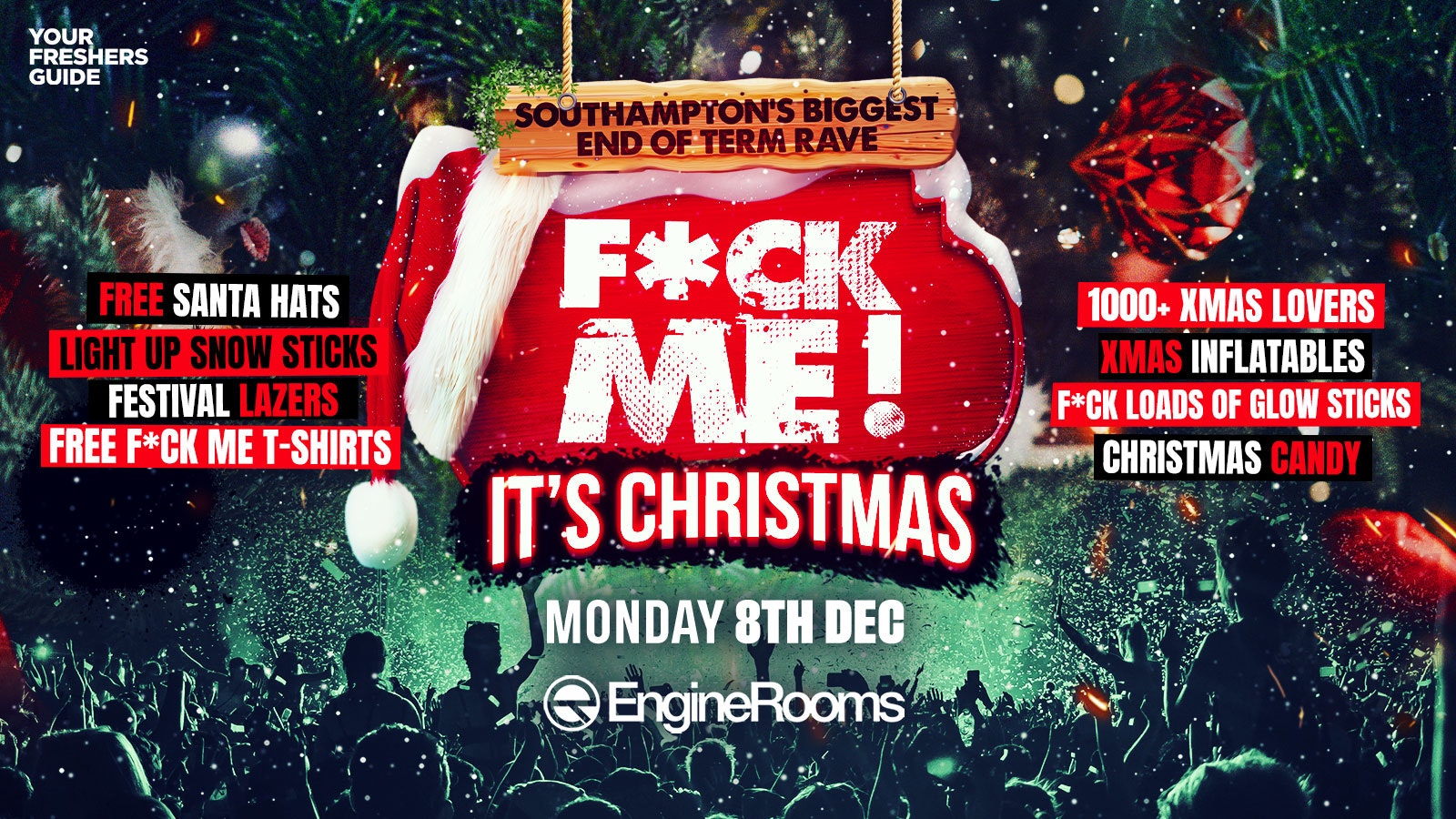 F*CK ME It’s Christmas | Southampton Freshers 2025 – First 100 Tickets £1!