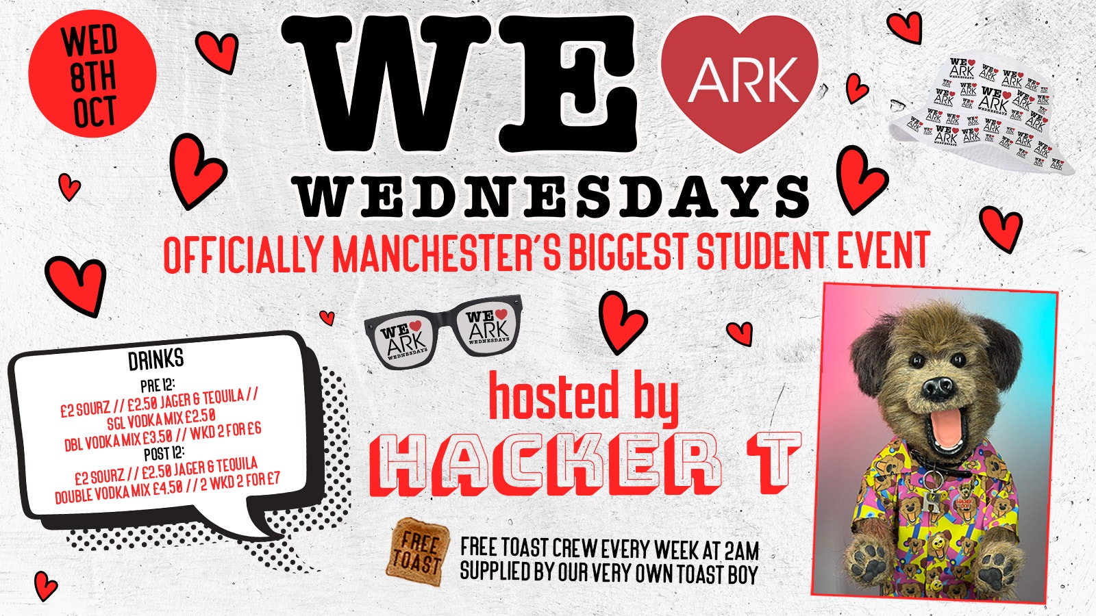 WE LOVE ❤️ WEDNESDAYS – HOSTED BY HACKER T! Manchester’s Biggest Student Night!