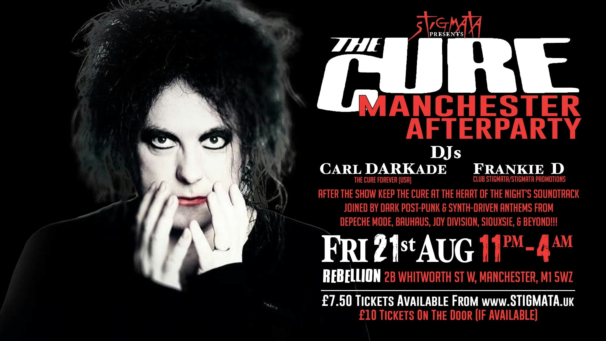 THE CURE –  AFTERPARTY – MANCHESTER