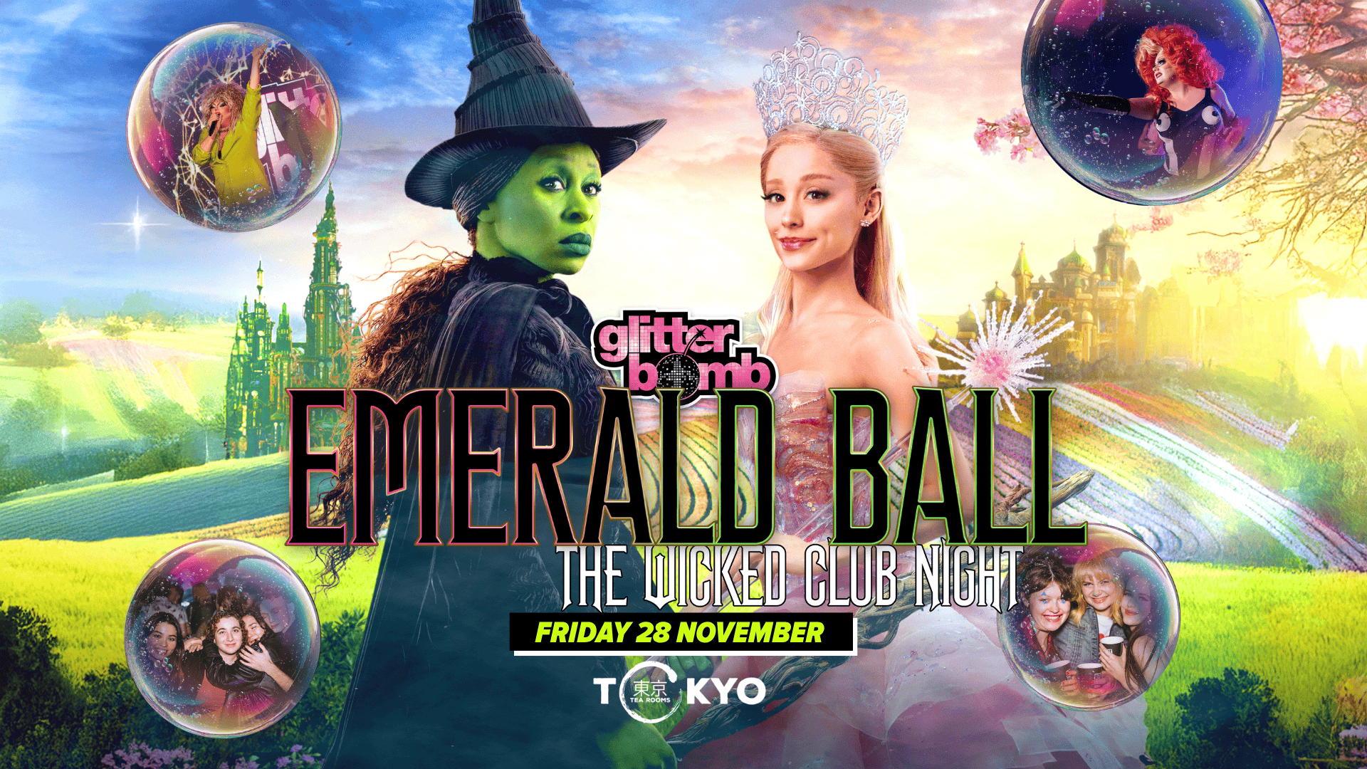 Emerald Ball / Glitterbomb Canterbury (Wicked themed party)