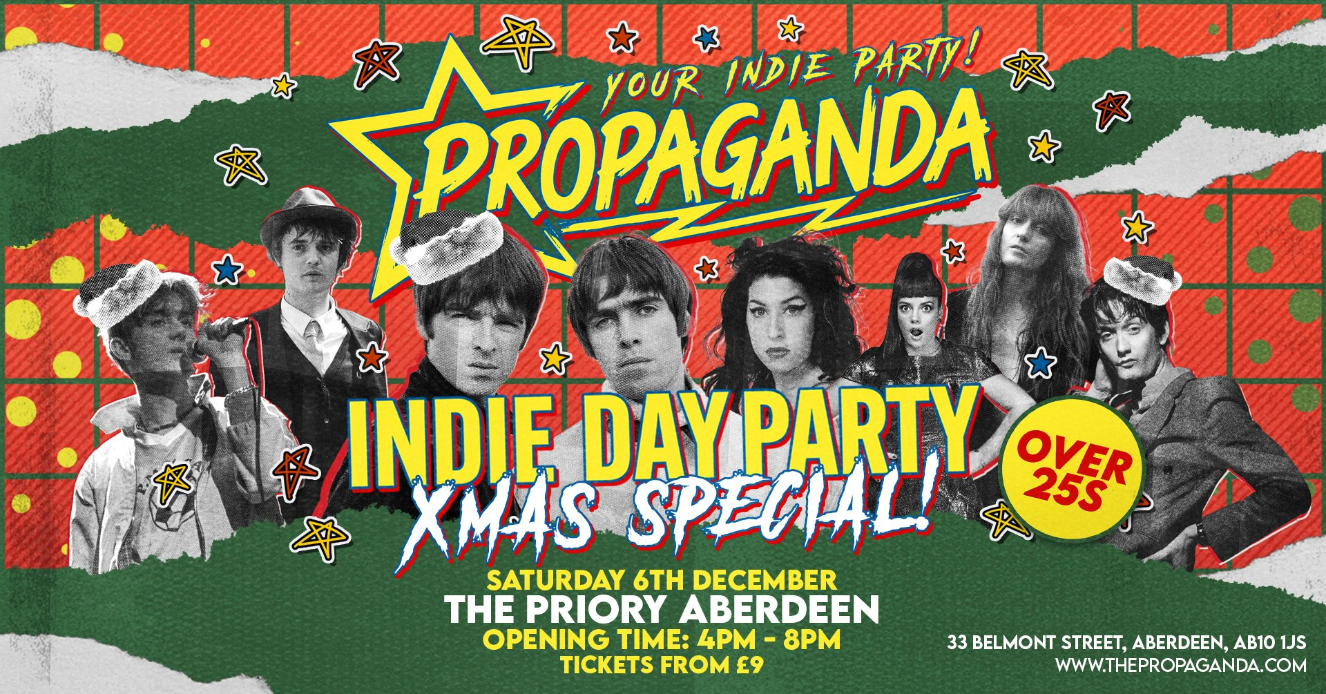 Propaganda Aberdeen – Indie Day Party for Over 25s – Christmas Special!