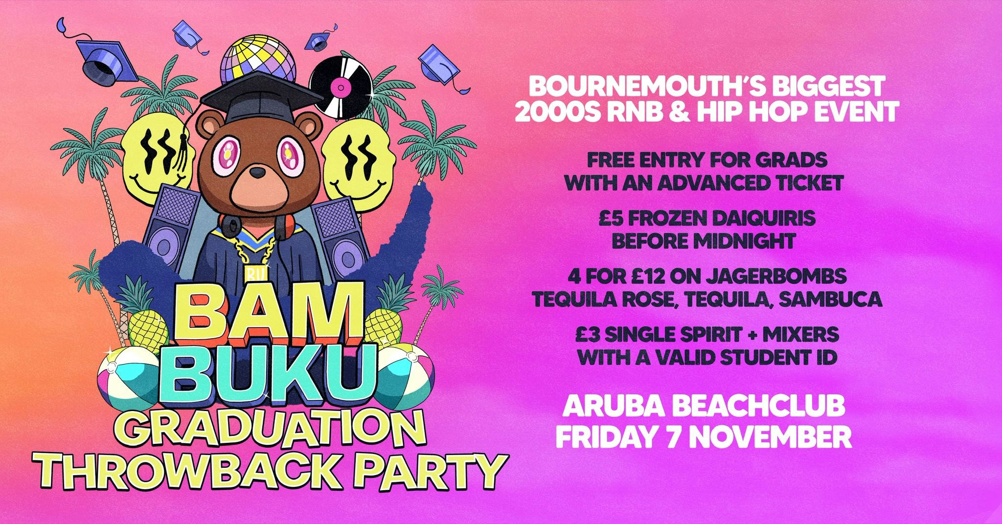 BAMBUKU – Graduation Throwback Party @Aruba