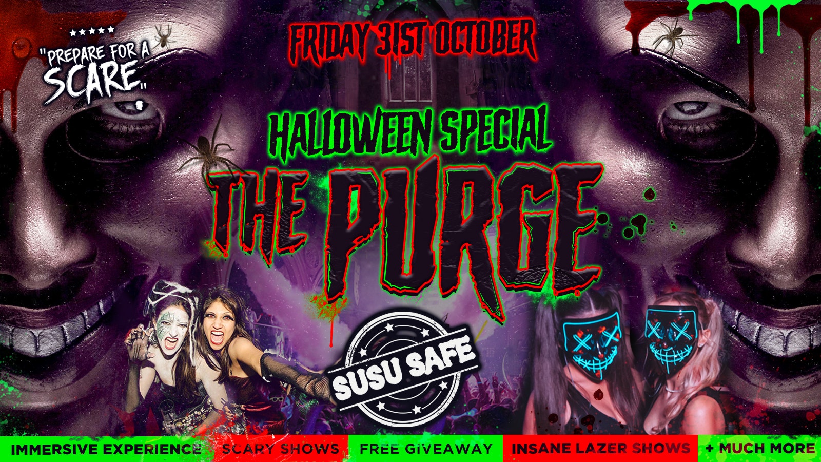 PURGE 🩸 Southamptons Biggest Halloween Event 🎃 SUSU Student Union!