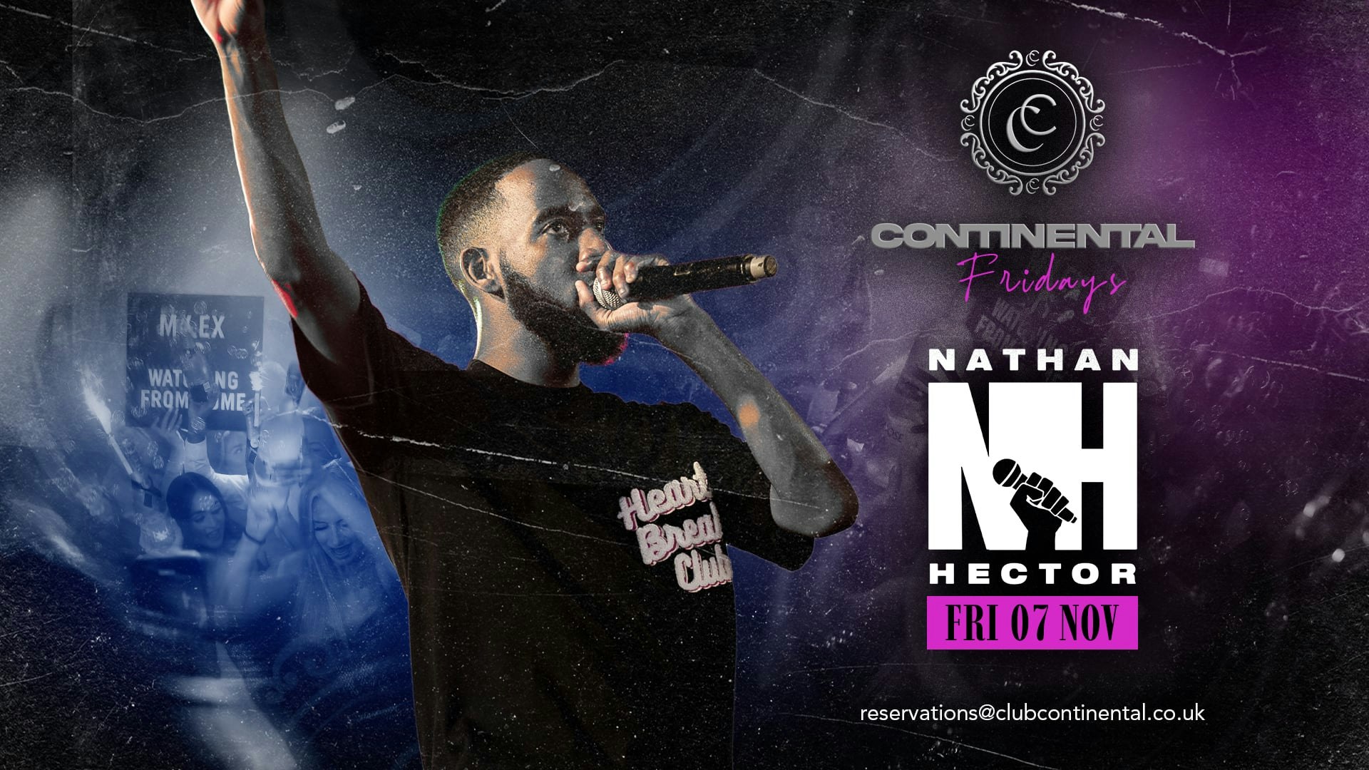 Fridays at Continental ✨ Special Guest Performance NATHAN HECTOR 🎤 Manchester’s favourite vip club ! Guestlist tickets  @continental_mcr