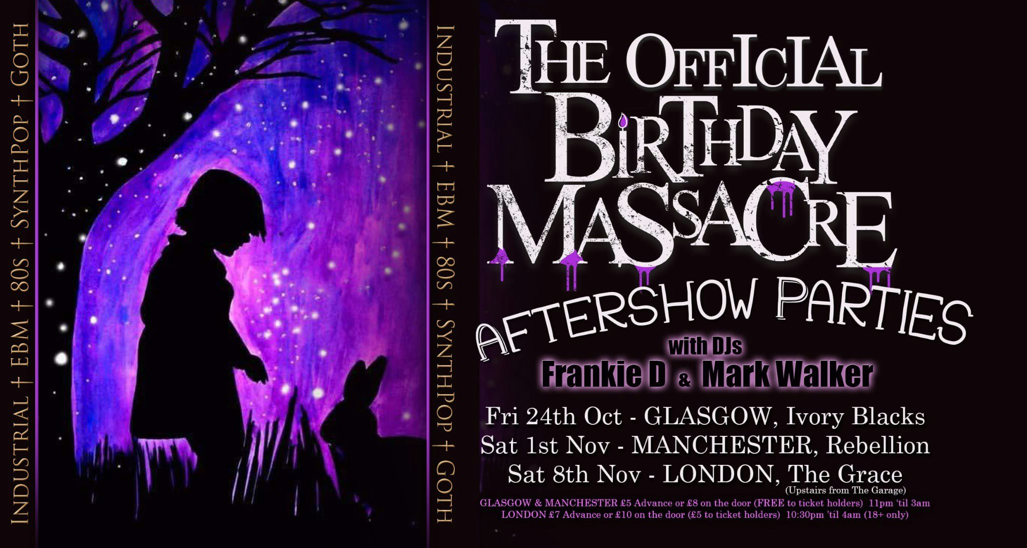 The Official BIRTHDAY MASSACRE Aftershow Parties | Manchester (Free To Birthday Massacre ticket holders)