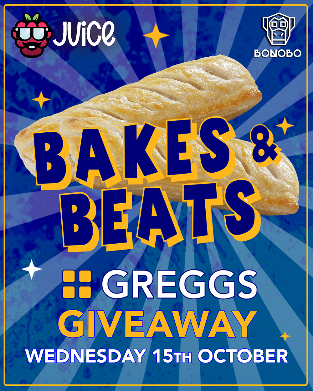 🍩 Wednesday 15th October – Bakes & Beats 🍪