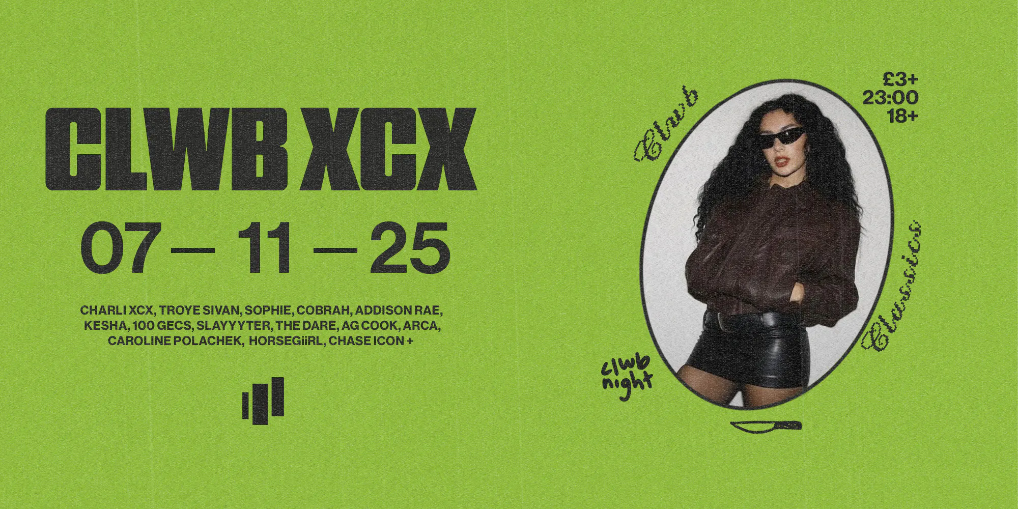 clwb xcx at Clwb Ifor Bach, Cardiff on 7th Nov 2025 | Fatsoma